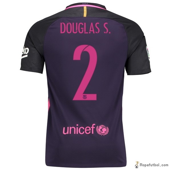 Camiseta Barcelona Replica Segunda Ropa Douglass. 2016/17 Purpura